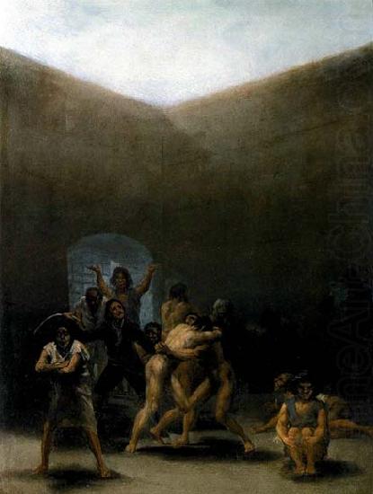 Francisco de goya y Lucientes The Yard of a Madhouse china oil painting image